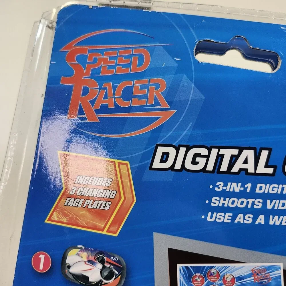 Speed Racer Mach 5 Digital Camera w/ Editing Software 3 Faceplates Vintage 2008
